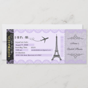 Invitación de París, Invitación con tema de París