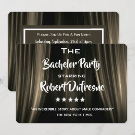 Invitación de parodia de comedia para despedida de