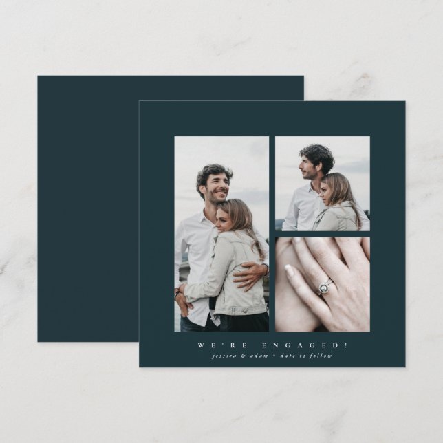 Invitación de participación multifotografía elegan (Anverso / Reverso)