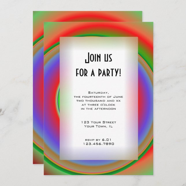 Invitación de partido con todos los fines a Rainbo (Anverso / Reverso)