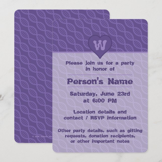 Invitación de partido de bandas de ADN (Anverso / Reverso)