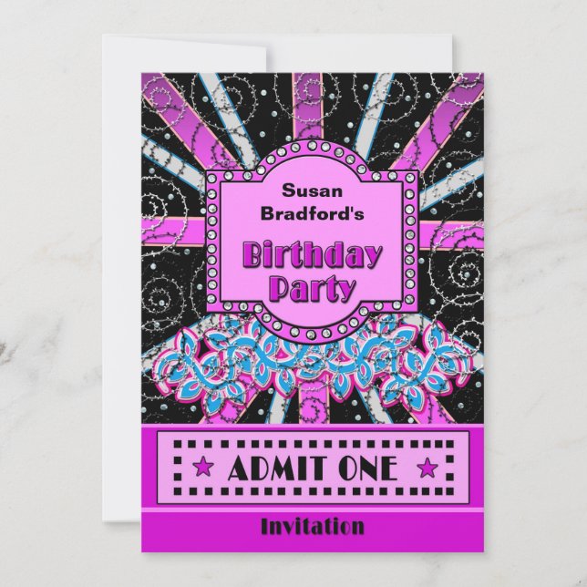 INVITACIÓN DE PARTIDO DE CUMPLEAÑOS - ESTILO DE EN (Anverso)