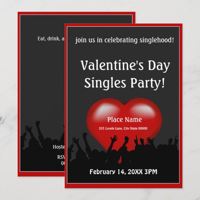 Invitación de partido de El día de San Valentín ún (Anverso / Reverso)