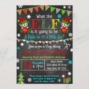 Invitación de partido de género de navidades
