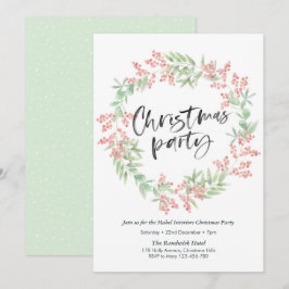 Invitación de partido de navidades | floral hueca