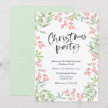 Invitación de partido de navidades | hojas huecas