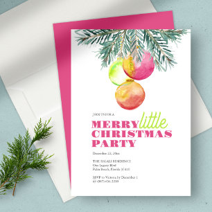 Invitación de partido de Navidades rosados a acuar