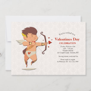 Invitación de partido Día de San Valentín Cupido