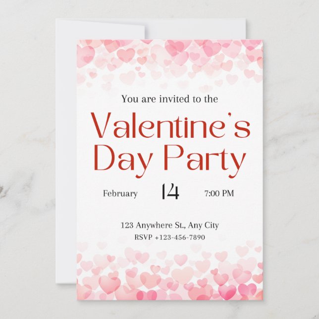 Invitación de partido el día de San Valentín (Anverso)