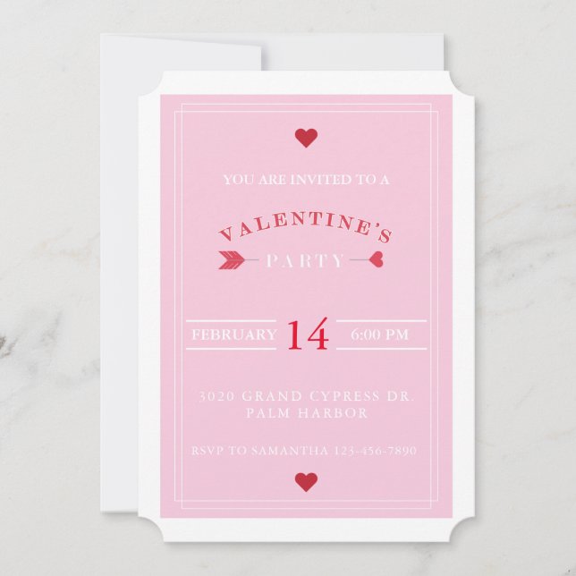 Invitación de partido El día de San Valentín de fl (Anverso)