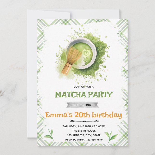 Invitación de partido Matcha (Anverso)