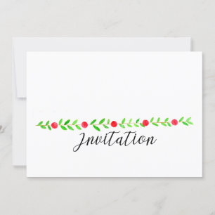 Invitación de partido navidad, Navidades de acuare
