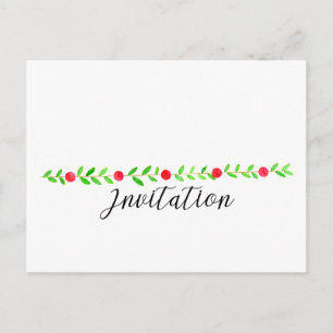 Invitación de partido navidad, Navidades de acuare