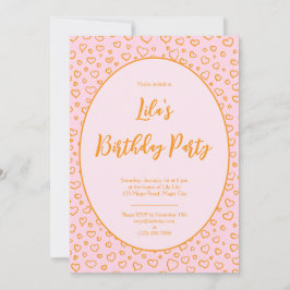 Invitación de partido personalizada de Hearts