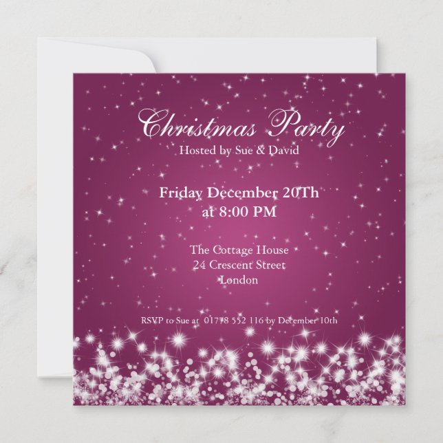 Invitación de partido Personalizado elegante de es (Anverso)