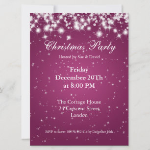 Invitación de partido Personalizado elegante rosad
