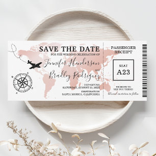 Invitación de Pasaje de Abordaje Tarjeta de Guarda