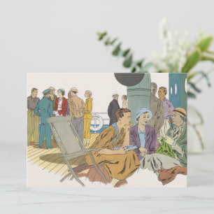 Invitación de pasajeros de cruceros de vacaciones 