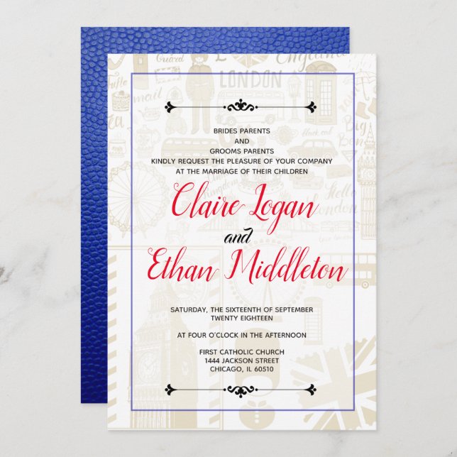 Invitación de pasaporte del Reino Unido (Anverso / Reverso)