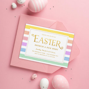 Invitación de Pascua a la banda Pastel Festividad 