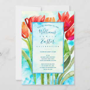 Invitación de Pascua a Tulipanes de la Primavera d
