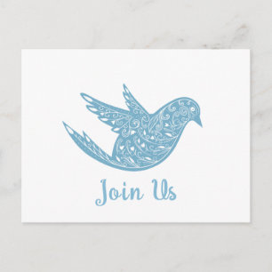 Invitación de Pascua Bluebird Paisley