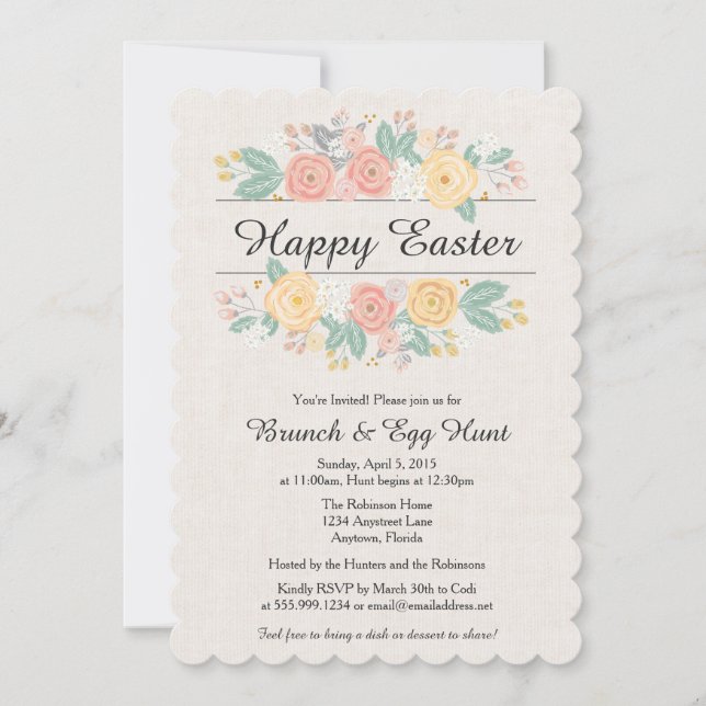 Invitación de Pascua, Brunch, Invitación a la caza (Anverso)