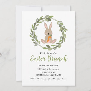 Invitación de Pascua Conejito lindo para su fiesta