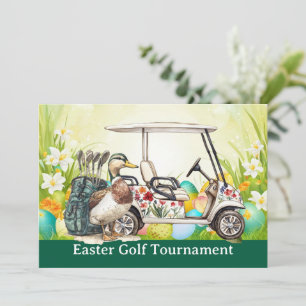 Invitación de Pascua de golf a fiesta de golfista
