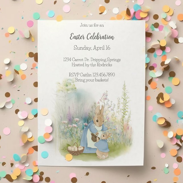 Invitación de Pascua de Peter Rabbit (Subido por el creador)