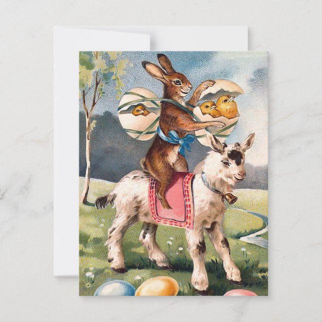 Invitación de Pascua del vintage (Anverso)