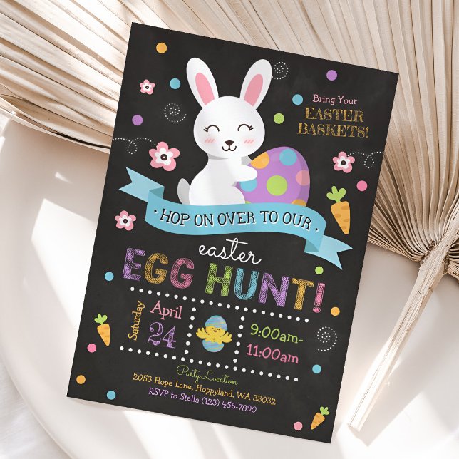 Invitación de Pascua, Fiesta de búsqueda de huevos (Easter Egg Hunt Invitation)