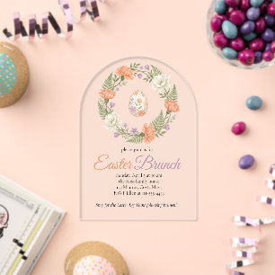 Invitación de Pascua floral de albaricoque botánic