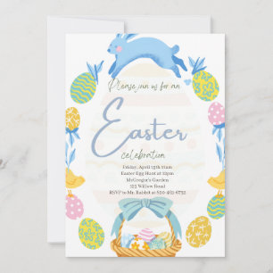 Invitación de Pascua, invitación a la caza de huev