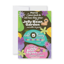 Invitación de Pascua Jardín de Jelly Bean Fiesta P