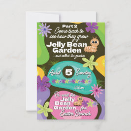 Invitación de Pascua Jardín de Jelly Bean Fiesta P
