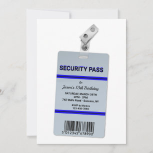 Invitación de pase de seguridad