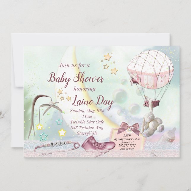 Invitación de Pastel Baby Shower (Anverso)