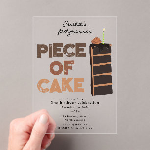 Invitación de pastel de cumpleaños 1er Cumpleaños