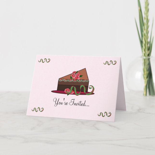 Invitación de pastel dulce (Anverso)