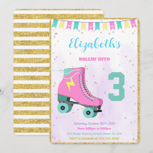 Invitación de patinaje sobre ruedas