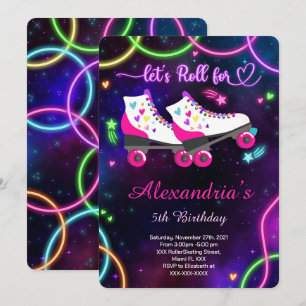 Invitación de patinaje sobre ruedas