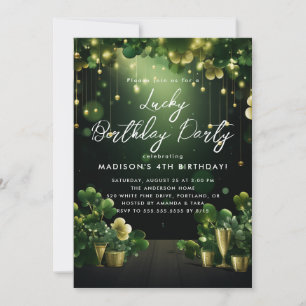 Invitación de Patrick, fiesta de cumpleaños de niñ