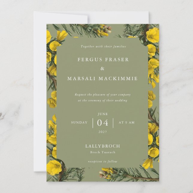 Invitación de Patrón Botánico de Aulaga (Anverso)