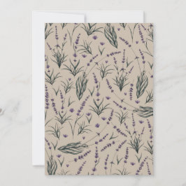 Invitación de patrón botánico de lavanda