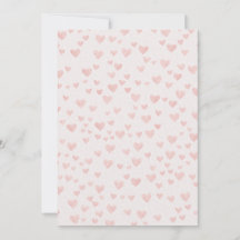 Invitación de Patrón de Corazón con Acuarela
