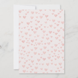 Invitación de Patrón de Corazón con Acuarela