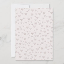 Invitación de Patrón de Corazón con Acuarela Neutr