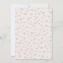 Invitación de Patrón de Corazón con Acuarela Neutr