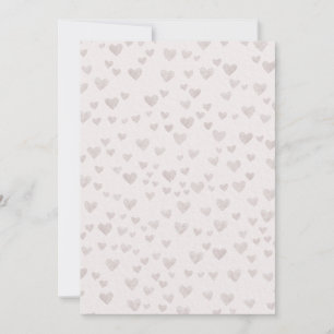 Invitación de Patrón de Corazón con Acuarela Neutr